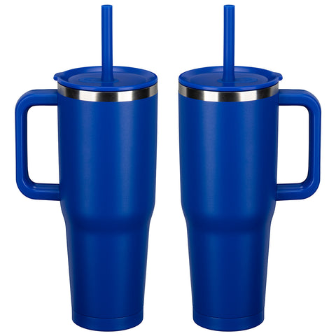 SENSO® Summit 40 oz Insulated Stainless Steel Travel Mug with Press-In Straw