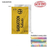 Team Towel in Plush and Soft Velour Terry Cotton Blend, 12x18, Sublimated sports towel