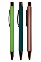 Boom Comfort Rubberized Plunger action aluminum Pen with metal clips, trim and tip (3-5 Days)