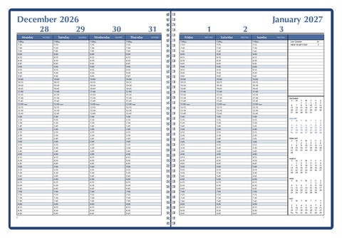 Triumph® Calendars Weekly Time Manager