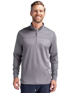 Cutter & Buck Traverse Stretch Stripe Eco Quarter Zip Mens Pullover