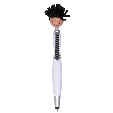 Multi-Cultural MopToppers® Screen Cleaner w/Stylus Pen (Tan Skin Color)