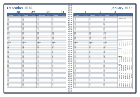 Triumph® Calendars Weekly Time Manager
