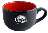 Aloha 2tone matte black/gloss red latte mug 16oz in Ripple gift box - Etched