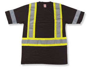 Reflective Black Cotton T-Shirt