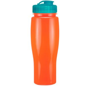 Orange/Translucent Aqua Blue Lid