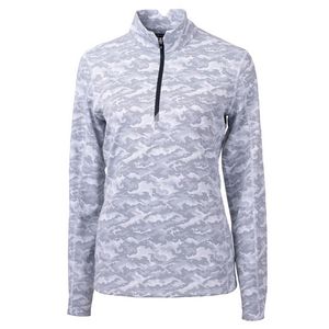 Cutter & Buck Traverse Stretch Camo Print Quarter Zip Womens Pullover