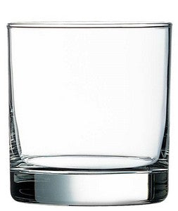 Old Fashion 11oz heavy base DOF clear glass - Etched