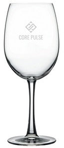 Durham, 19.5oz crystalline stemmed wine glass S/2 in an Ovation black gift box