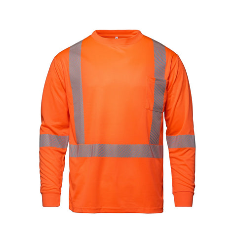 VOLT - Long Sleeve Hi-VIS T-Shirt with Segmented Stripes