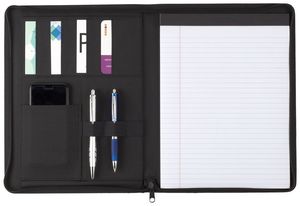 Vienna Heathered Zippered Padfolio with FSC® Mix Paper