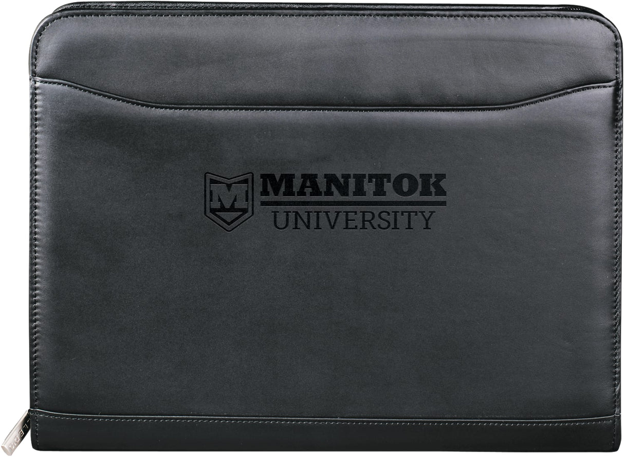 Millennium Leather Zippered Padfolio with FSC® Mix Paper