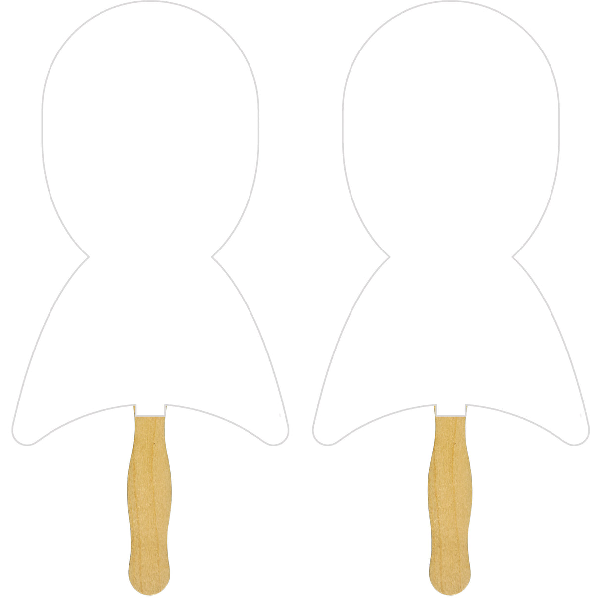 Ribbon Sandwiched Hand Fan (2 Side/Four Color Process)