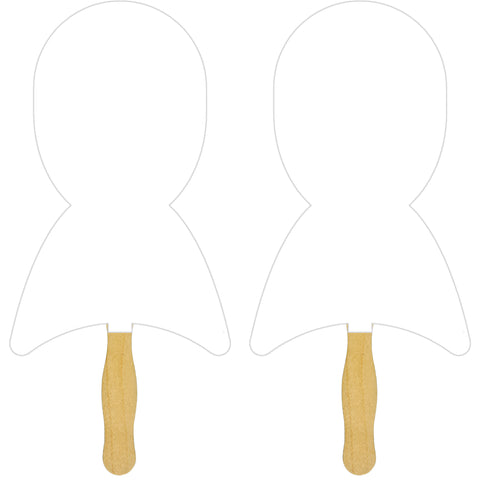 Ribbon Sandwiched Hand Fan (2 Side/Four Color Process)