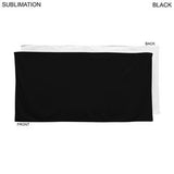 Colored Plush and Soft Velour Terry Cotton Blend Beach Pool Towel, 24x48, Sublimated Edge to Edge