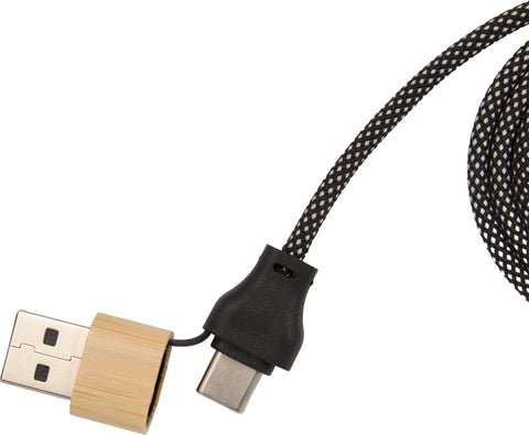 FSC® 100% Bamboo 5-in-1 100W Laptop Charging Cable
