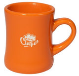 Classic Diner 10oz orange ceramic mug - Etch