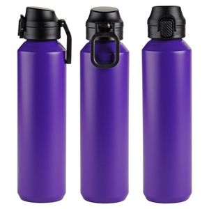 Nexus 27 oz Recycled Aluminum Bottle with Flip-Top Lid and Carabiner