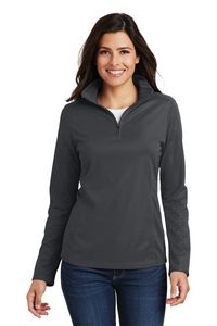 Port Authority® Ladies' Pinpoint Mesh 1/2-Zip Shirt