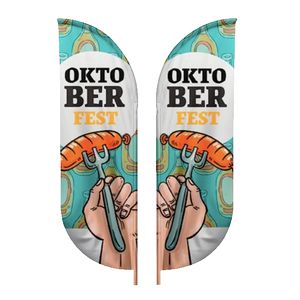 12' Double-Sided Blade Flag w/Ground Spike