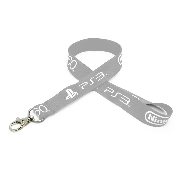 3/4" Silkscreened Flat Lanyard w/ Deluxe Swivel Hook
