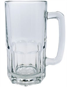 Beer Mug 33.75oz clear glass