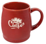 Umea 16oz reactive red mug in Ripple gift box - Etched