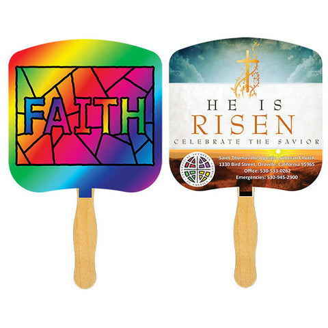 Religious Hand Fan/ Love Stained Glass