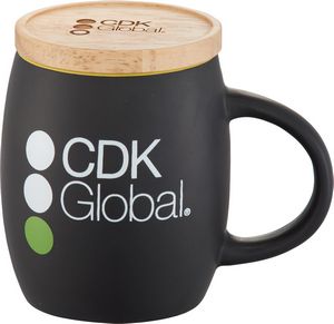 Hearth Ceramic Mug with Wood Lid/Coaster 15oz