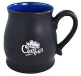 Oslo 16oz 2tone black/blue mug in Ripple gift box -Etched