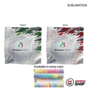 24 Hr Express Ship - Microfiber Dri-Lite Suede Shammy Cooling 2-Tone Towel, 15x15