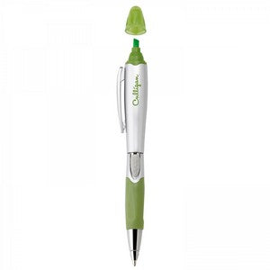 Silver Blossom Ballpoint Pen/Highlighter