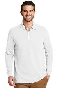 Port Authority® EZCotton™ Long Sleeve Polo