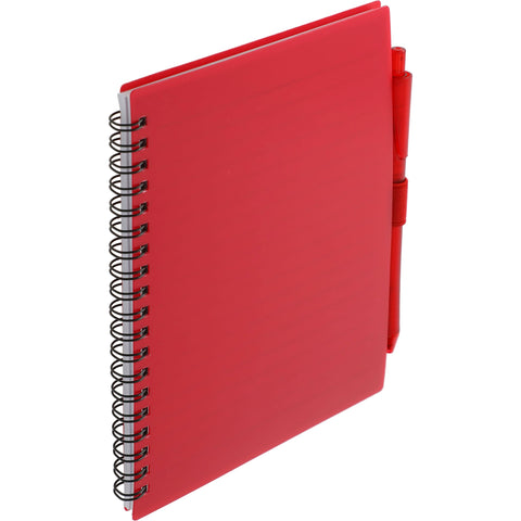 5.5'' x 7'' FSC® Recycled Spiral Notebook w/ rPET Pen