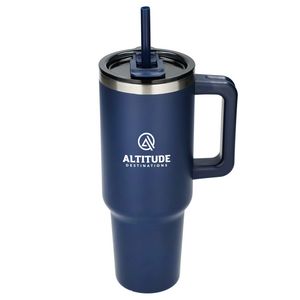 Pinnacle 40 oz Vacuum Insulated Eco-Friendly Travel Tumbler With Straw