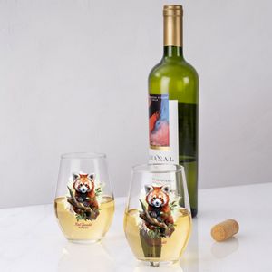 Set Of 2 Stemless Wine Glass Gift Set