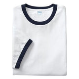 White/Navy Blue Blank Fold View