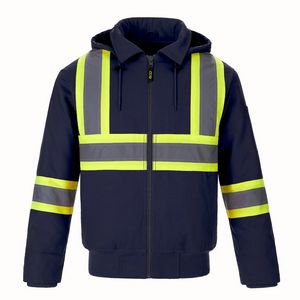 International Adult Cotton Canvas Hi-Vis Bomber w/Detachable Hood