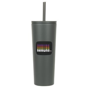 Bradford 24 oz Vacuum Insulated Stainless Steel Tumbler with Straw