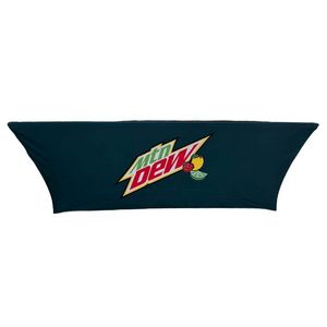 48 Hr Quick Ship - Sublimated Stretch Curved Fit Table Throw for 8ft table, 4 sided, Closed back
