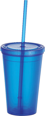Iceberg 16oz Double-Wall Tumbler w/Straw
