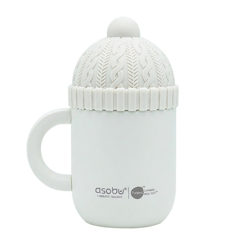 12 oz Insulated Mug with Ceramic Coated Interior - Asobu Happy Hats Beanie