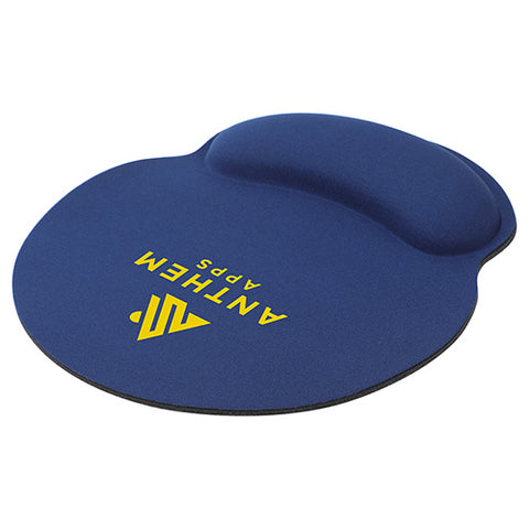 Crest Non-Slip Mouse Pad with Foam Wrist Rest