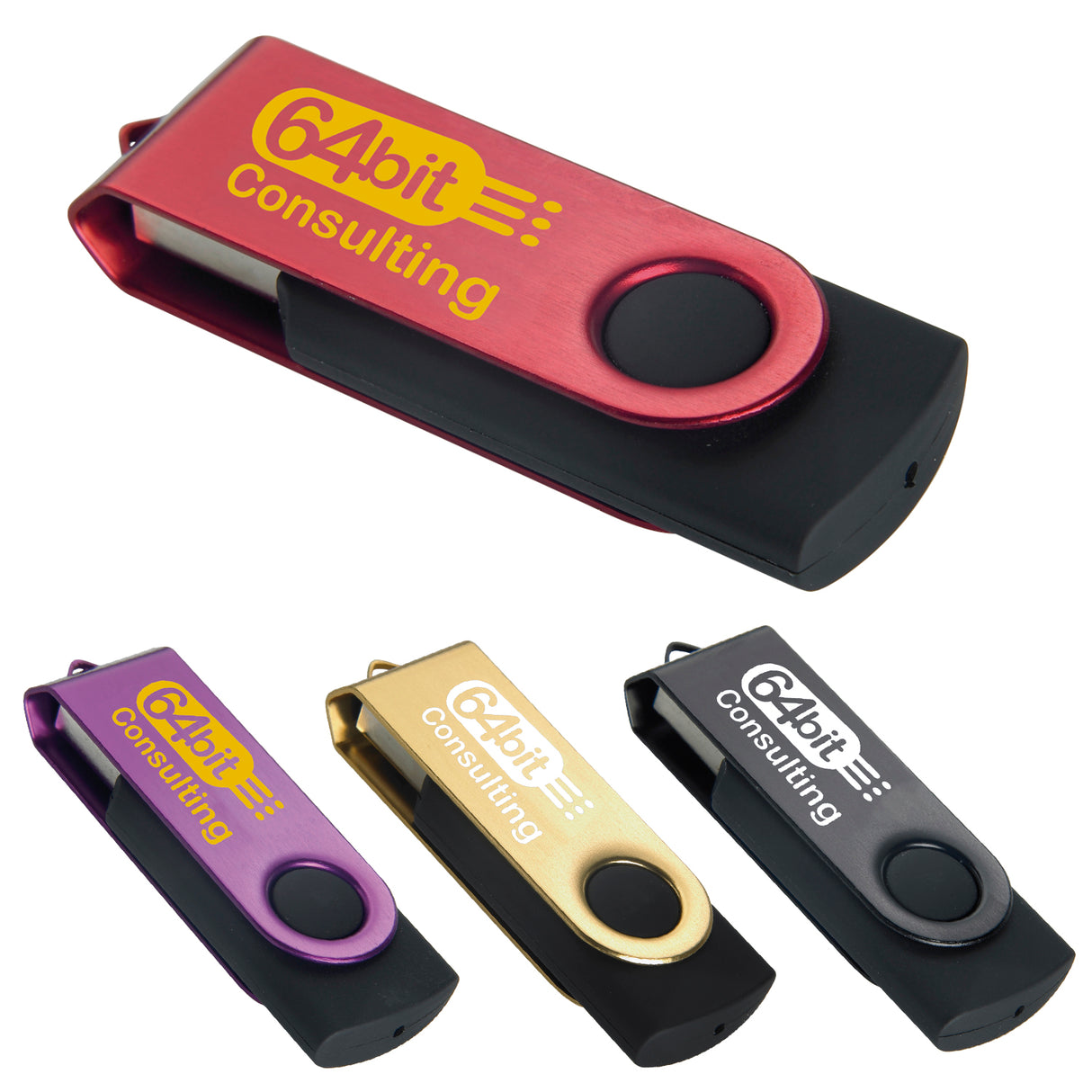 Universal Source® 1 GB Color Accent Folding USB 2.0 Flash Drive