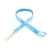 5/8" Silkscreened Flat Lanyard w/ J Hook