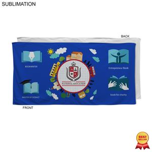 Colored Microfiber DriLite Terry Beach Towel, 30x60, Sublimated in Any PMS color Edge to Edge 1 side