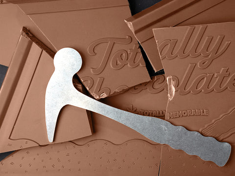 Giant 2lb. Engraved Combo Chocolate Bar with Luxury Custom Packaging