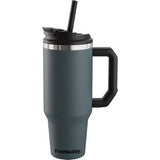 Charcoal Gray/Black/Silver Blank Front View