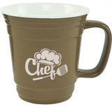 Fiesta 13.4oz 2tone light brown/white mug in Ripple gift box