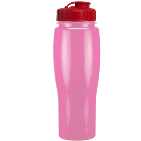 24 Oz. Contour Bottle w/ Flip Top Lid - Solid Colors